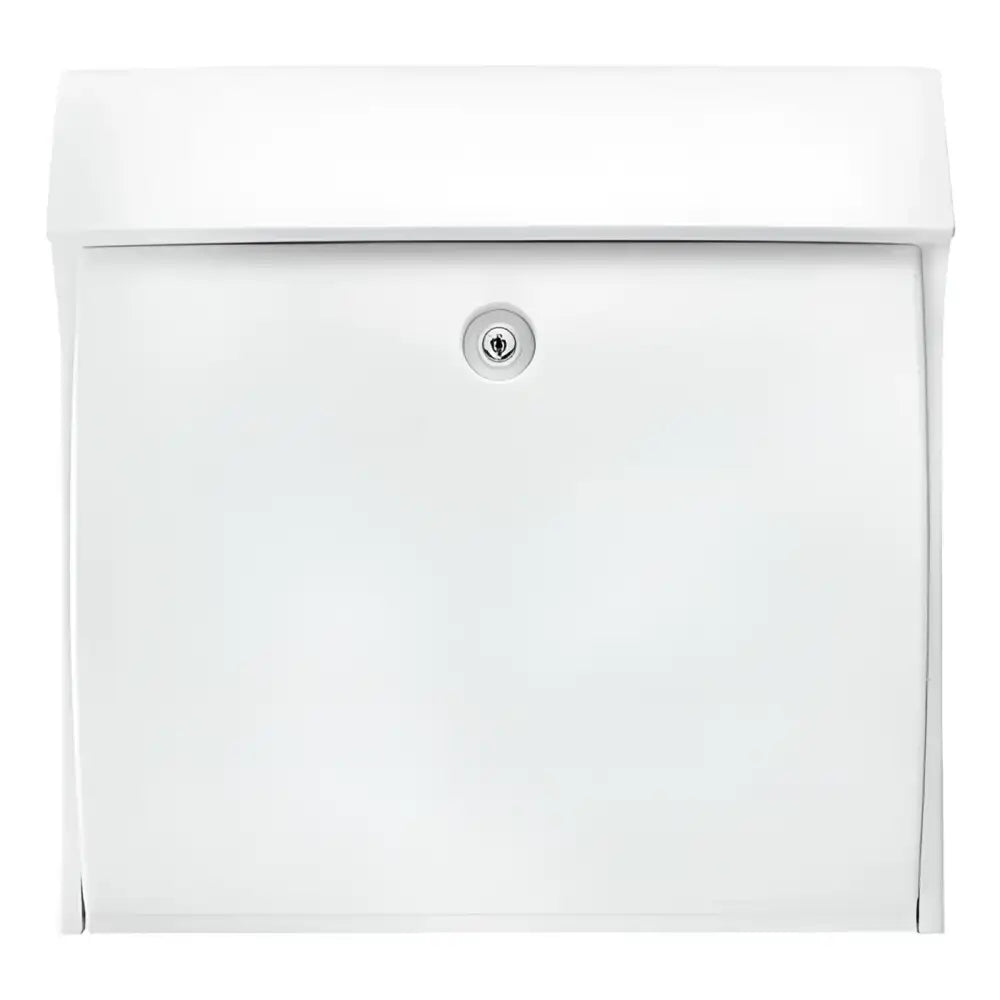 Weißer Metallbriefkasten CLASSICO 4931 W mit Schloss und Fensterdichtung für sicheren Empfang