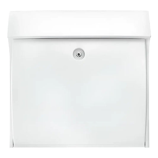 Weißer Metallbriefkasten CLASSICO 4931 W mit Schloss und Fensterdichtung für sicheren Empfang