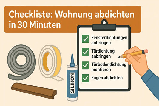 Checkliste zum Abdichten einer Wohnung in 30 Minuten für eine bessere Isolierung