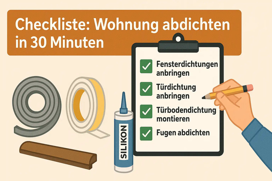 Checkliste zum Abdichten einer Wohnung in 30 Minuten für eine bessere Isolierung