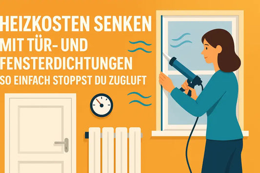 Illustration zur Reduzierung der Heizkosten durch Tür- und Fensterdichtungen