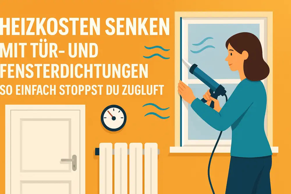Illustration zur Reduzierung der Heizkosten durch Tür- und Fensterdichtungen