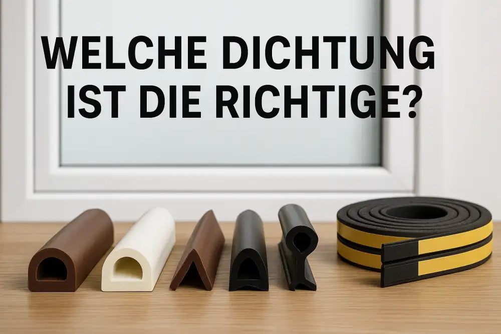 Verschiedene Wetterdichtungen in verschiedenen Formen Farben und Materialien