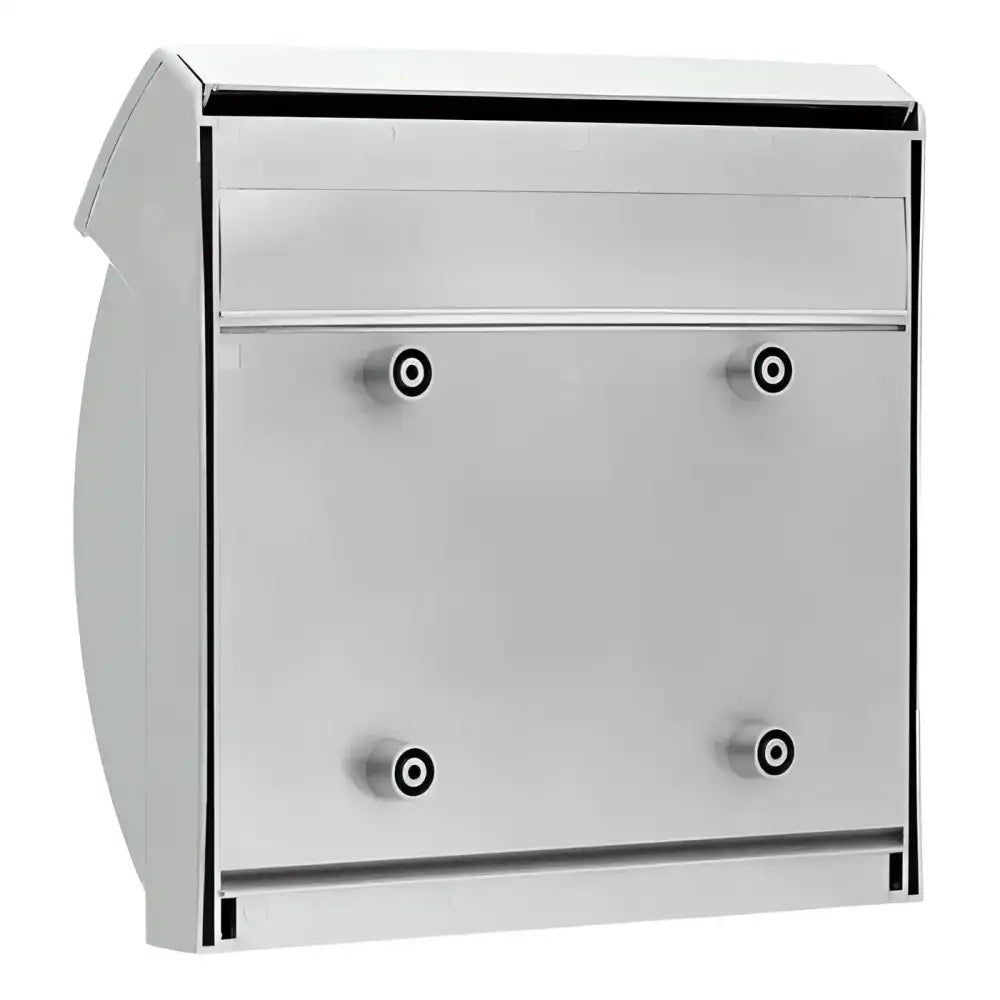 Silberner Metallbriefkasten CLASSICO 4931 W mit Fensterdichtung und Türdichtung