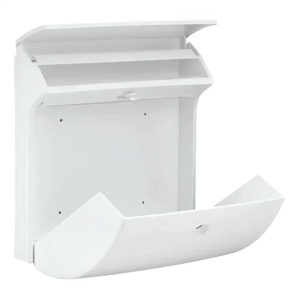 Weiße Wandbriefkasten Briefkasten CLASSICO 4931 W mit Fensterdichtung und Türdichtung