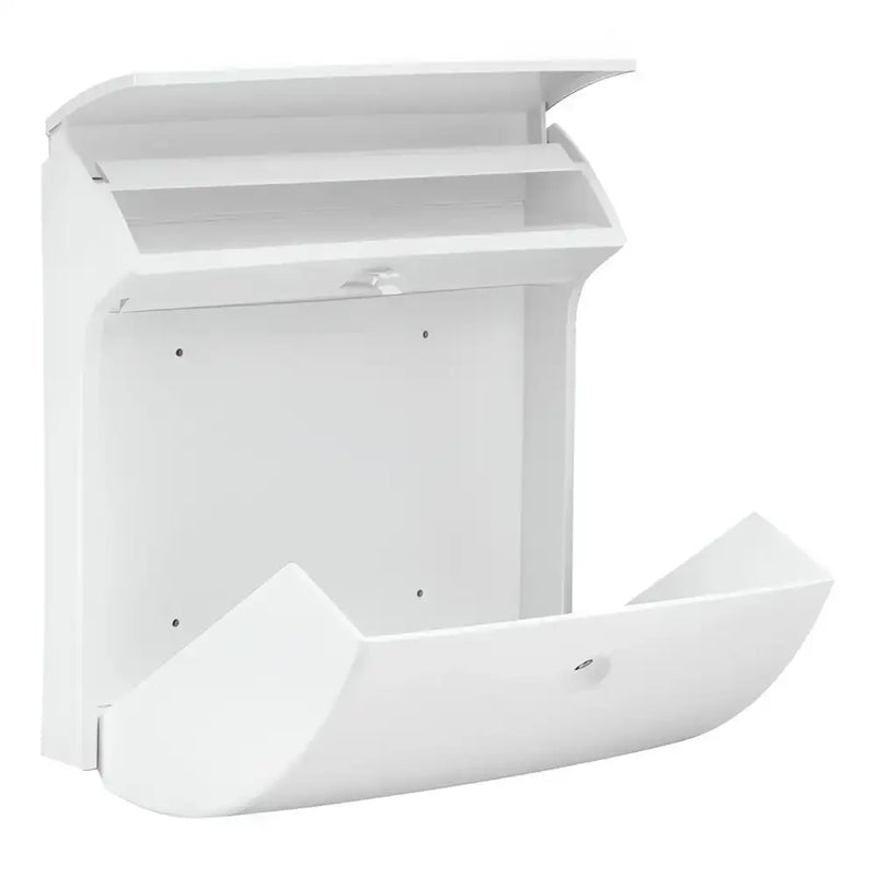 Weiße Wandbriefkasten Briefkasten CLASSICO 4931 W mit Fensterdichtung und Türdichtung