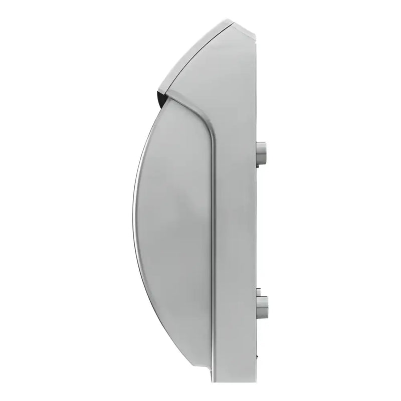 Silberner, gebogener, wandmontierter Briefkasten CLASSICO 4931 W mit Fensterdichtung