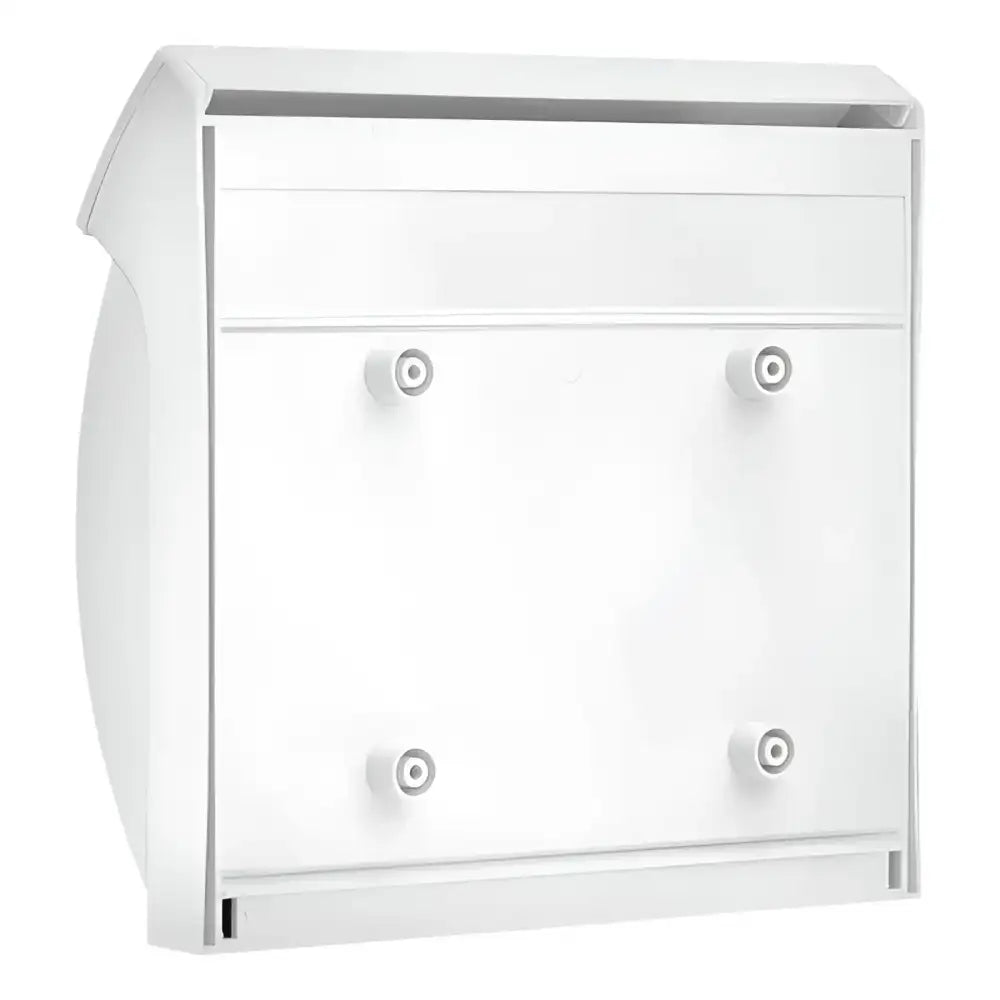 Weiße Metallbriefkasten Briefkasten CLASSICO 4931 W mit Fensterdichtung und Türdichtung