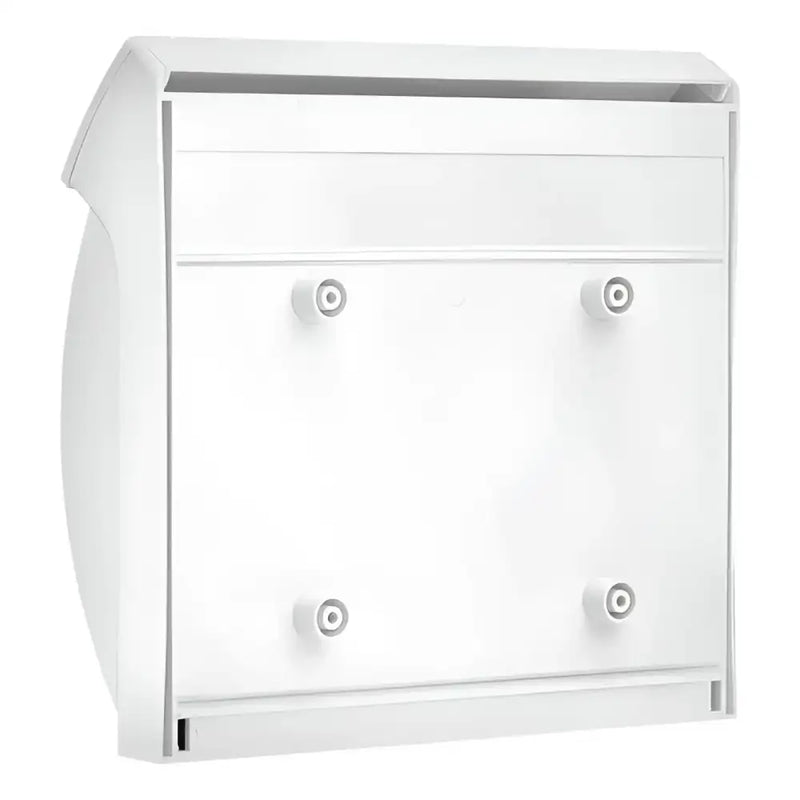 Weiße Metallbriefkasten Briefkasten CLASSICO 4931 W mit Fensterdichtung und Türdichtung