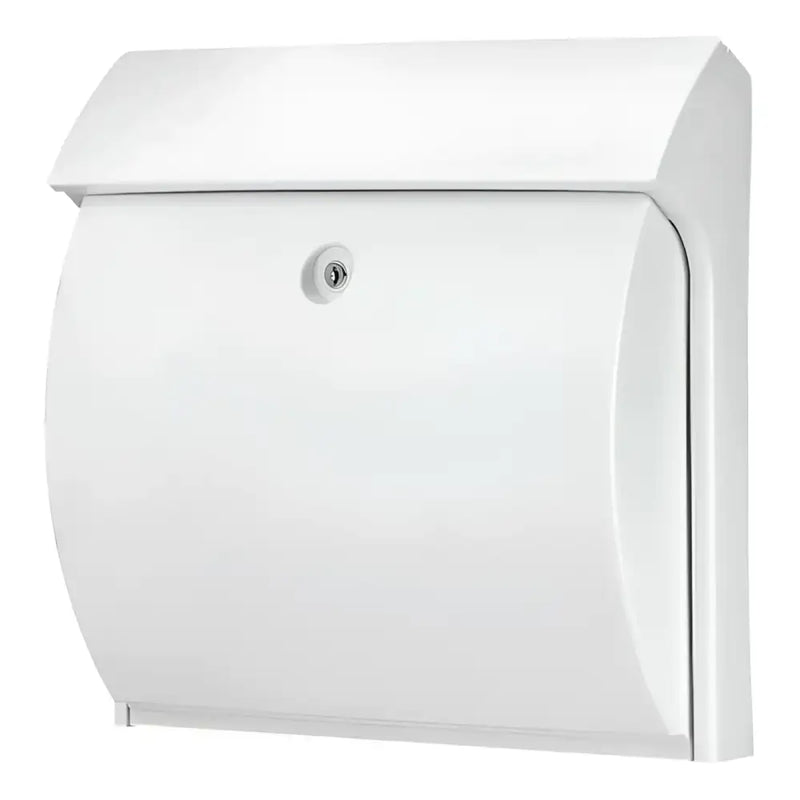 Weiße Metall-Briefkasten CLASSICO 4931 W mit Schloss, inklusive Fensterdichtung und Türdichtung