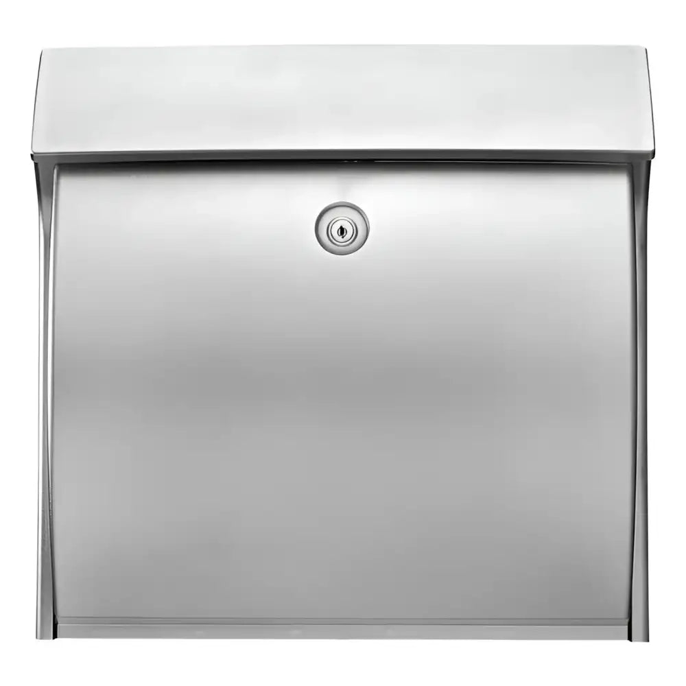 Silberner Briefkasten CLASSICO 4931 W mit Schloss und Fensterdichtung