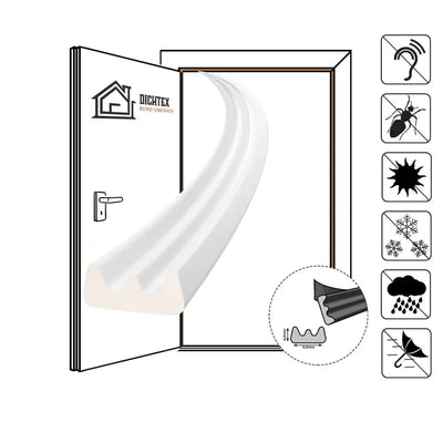 E-9x4mm selbstklebende Fensterdichtung Türdichtung mit fadenverstärkter Klebefläche