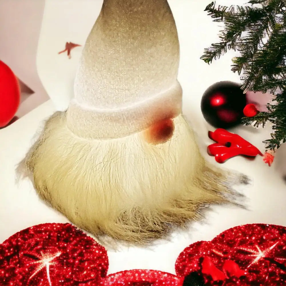 LED Wichtel mit flauschigem Bart, 20cm Höhe, 3 Stück sortiert für Weihnachtsdeko