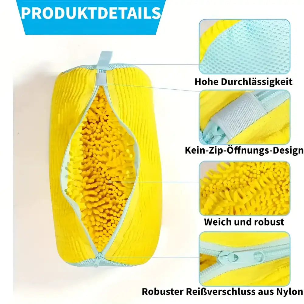 Robuste Waschmaschinentasche mit flauschiger Wattierung ausgestattet, cleverer Helfer